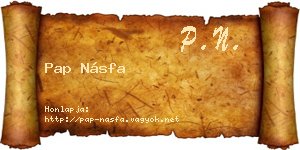 Pap Násfa névjegykártya