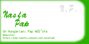 nasfa pap business card